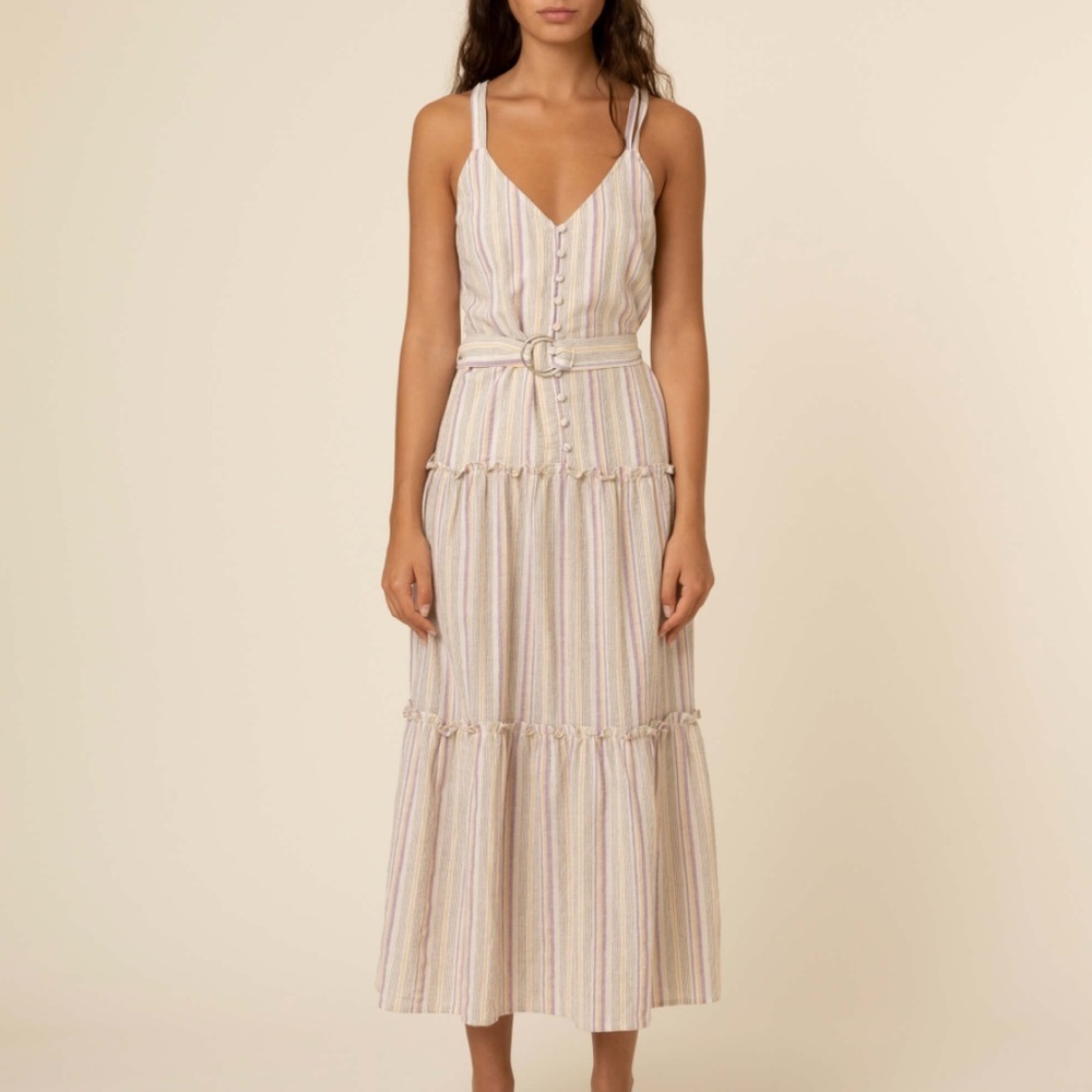 FRNCH Paris Elise Lined Dress in Stripped Multi Size XS